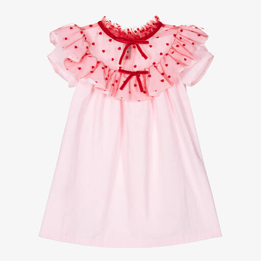 Phi Clothing-Girls Pink & Red Tulle A-Line Dress | Childrensalon Outlet