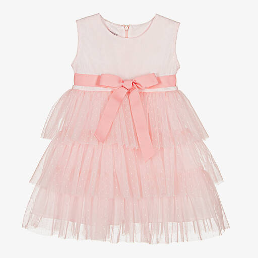 Phi Clothing-Girls Pink Ruffle Tulle Dress | Childrensalon Outlet