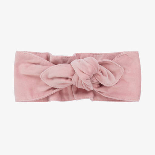 Phi Clothing-Bandeau rose en velours fille | Childrensalon Outlet