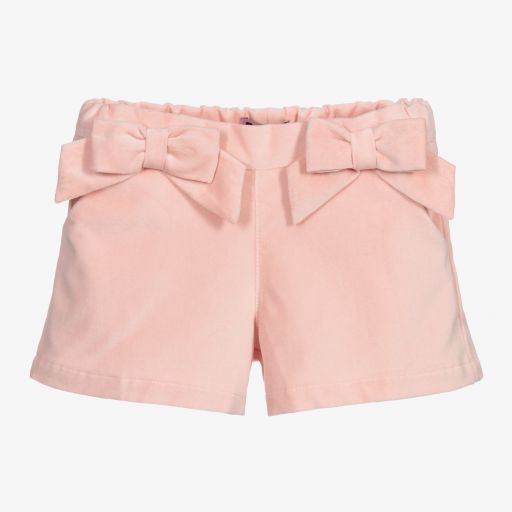 Phi Clothing-شورت قطن مخمل لون زهري للبنات | Childrensalon Outlet