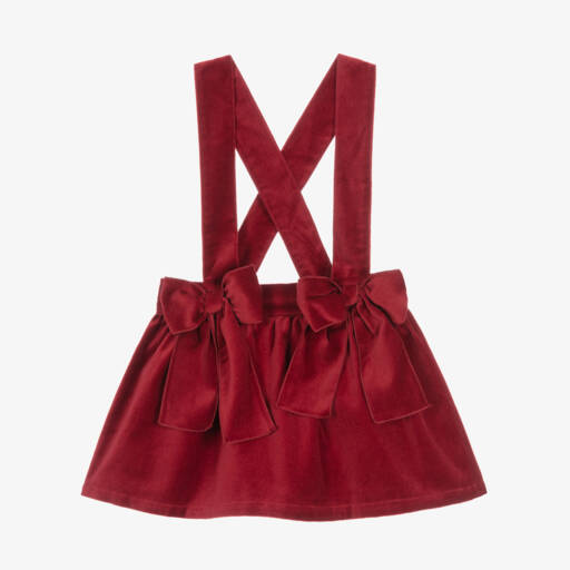Phi Clothing-Girls Red Velvet Skirt | Childrensalon Outlet