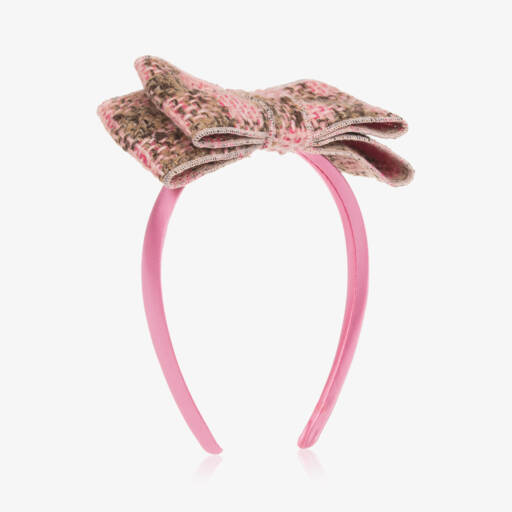 Phi Clothing-Girls Tweed Bow Hairband | Childrensalon Outlet