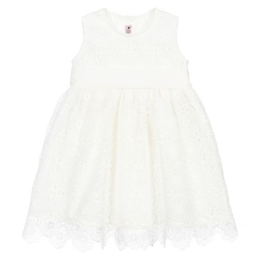 Phi Clothing-فستان قطن دانتيل لون عاجي | Childrensalon Outlet