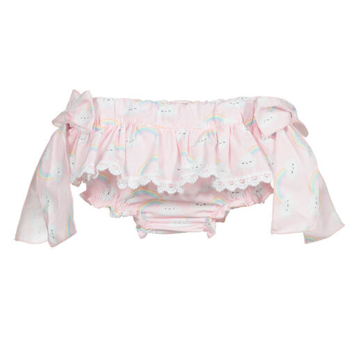 Phi Clothing-Pink Rainbows Bloomer Shorts | Childrensalon Outlet