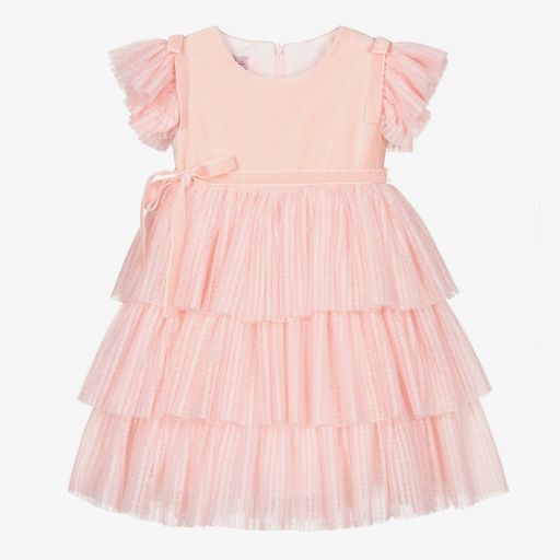 Phi Clothing-Pink Velvet & Tulle Dress | Childrensalon Outlet