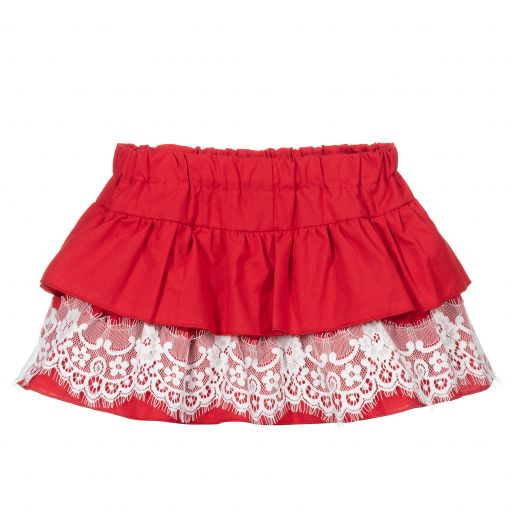 Phi Clothing-Red Cotton Skort | Childrensalon Outlet