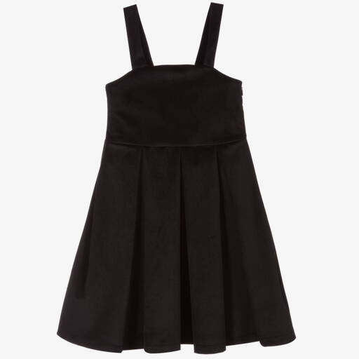 Piccola Ludo-Girls Black Velvet Dress | Childrensalon Outlet
