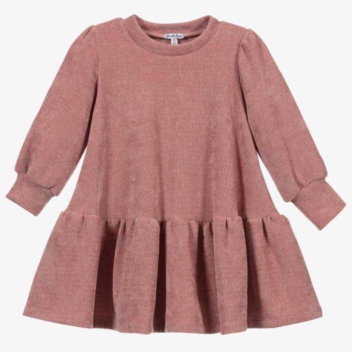 Piccola Ludo-Girls Pink Chenille Dress | Childrensalon Outlet