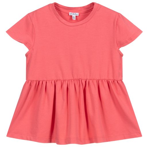 Piccola Ludo-Girls Pink Jersey T-Shirt | Childrensalon Outlet