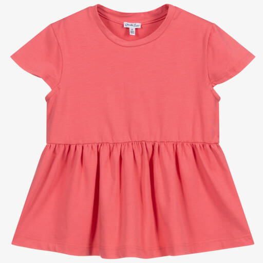 Piccola Ludo-Girls Pink Jersey T-Shirt | Childrensalon Outlet