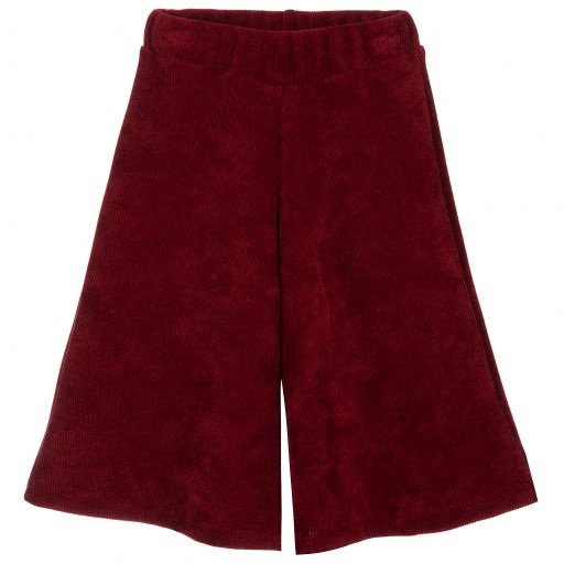 Piccola Ludo-Girls Red Chenille Culottes | Childrensalon Outlet