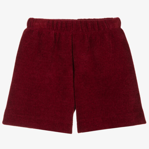 Piccola Ludo-Girls Red Chenille Shorts | Childrensalon Outlet