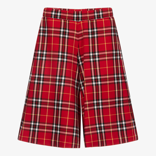 Piccola Ludo-Красная юбка-брюки в клетку для девочек | Childrensalon Outlet