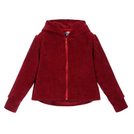 Piccola Ludo-Girls Red Zip-Up Top | Childrensalon Outlet