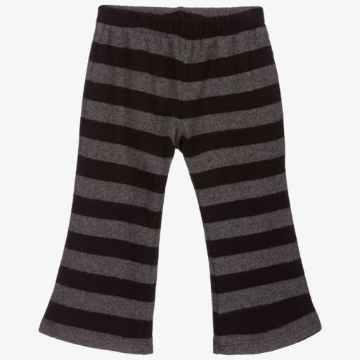 Piccola Ludo-Grey & Black Knitted Trousers | Childrensalon Outlet