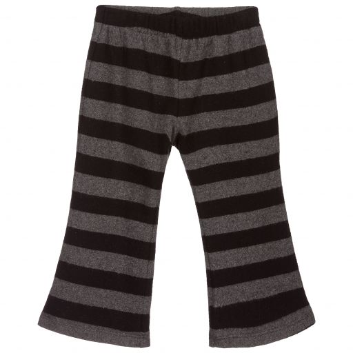 Piccola Ludo-Grey & Black Knitted Trousers | Childrensalon Outlet