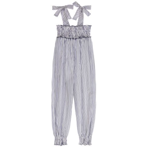 Piccola Ludo-Teen Girls Blue Jumpsuit | Childrensalon Outlet