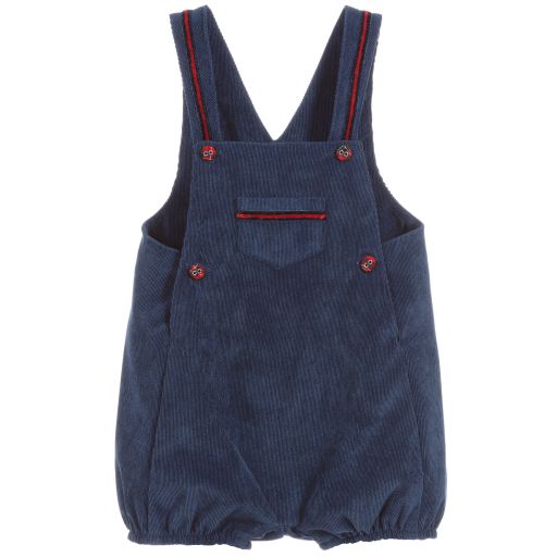 Piccola Speranza-Blue Corduroy Dungarees | Childrensalon Outlet