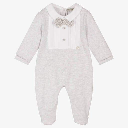 Piccola Speranza-بيبي غرو قطن جيرسي لون رمادي للمواليد | Childrensalon Outlet