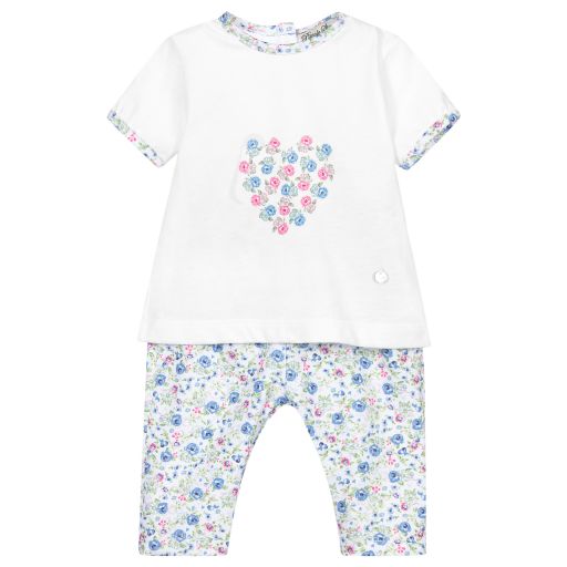 Piccola Speranza-Baumwoll-Leggins mit Blumen | Childrensalon Outlet