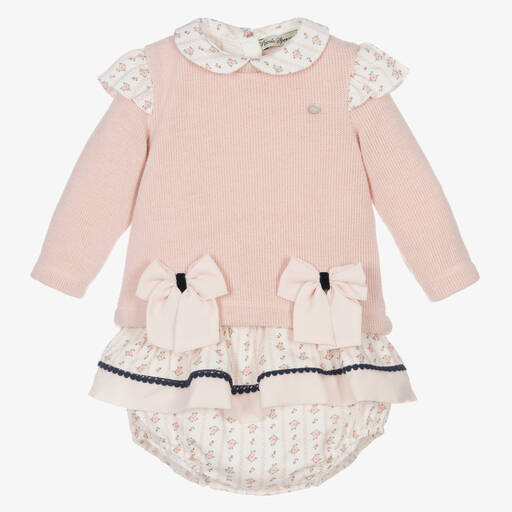 Piccola Speranza-Girls Pink Bloomer Shorts Set | Childrensalon Outlet