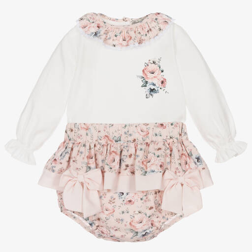 Piccola Speranza-Girls Pink Bloomer Shorts Set | Childrensalon Outlet