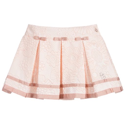 Piccola Speranza-Girls Pink Brocade Skirt  | Childrensalon Outlet