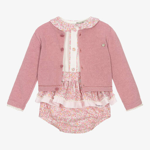 Piccola Speranza-Розовый комплект с шортами из хлопка | Childrensalon Outlet