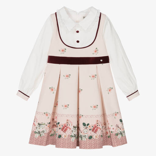 Piccola Speranza-فستان لون زهري بطبعة ورود | Childrensalon Outlet
