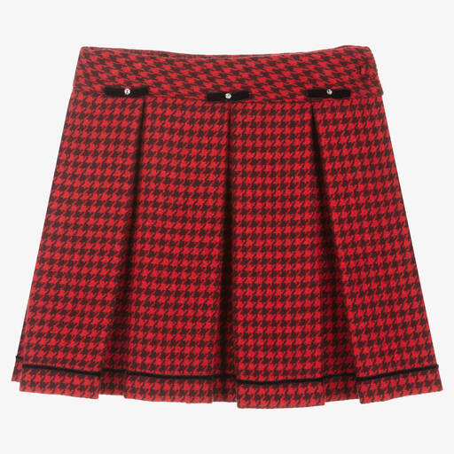 Piccola Speranza-Girls Red & Black Check Skirt | Childrensalon Outlet