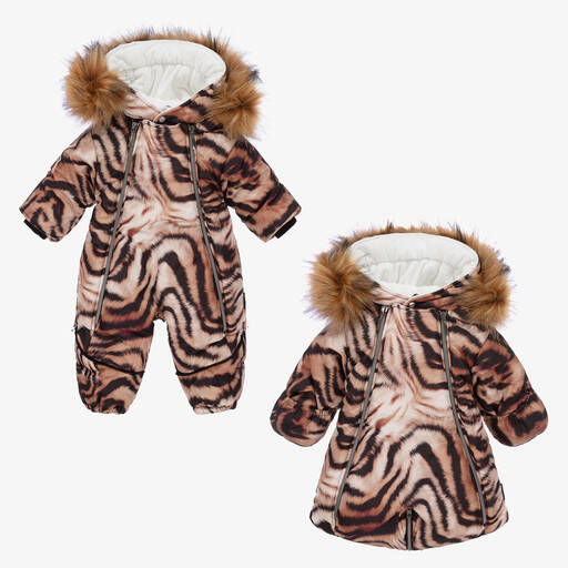 Pilguni-Animal Print Baby Snowsuit | Childrensalon Outlet