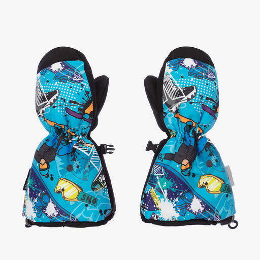 Pilguni-Boys Snowboard Print Mittens | Childrensalon Outlet