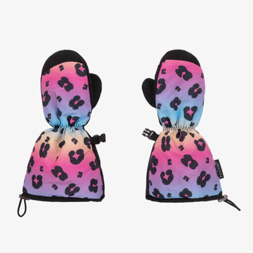 Pilguni-Girls Frosty Leopard Ski Gloves | Childrensalon Outlet