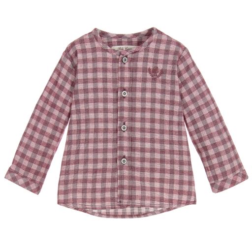 Pili Carrera-Boys Check Cotton Shirt | Childrensalon Outlet
