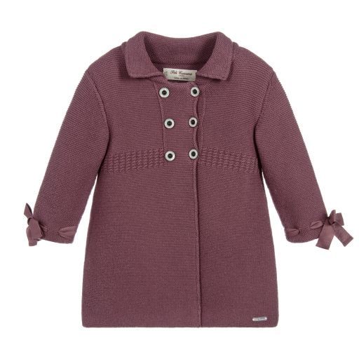 Pili Carrera-Girls Cotton Knit Pram Coat | Childrensalon Outlet