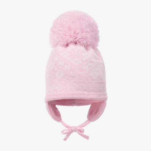 Sätila of Sweden-Pink Alice Knitted Large Pom-Pom Beanie | Childrensalon Outlet