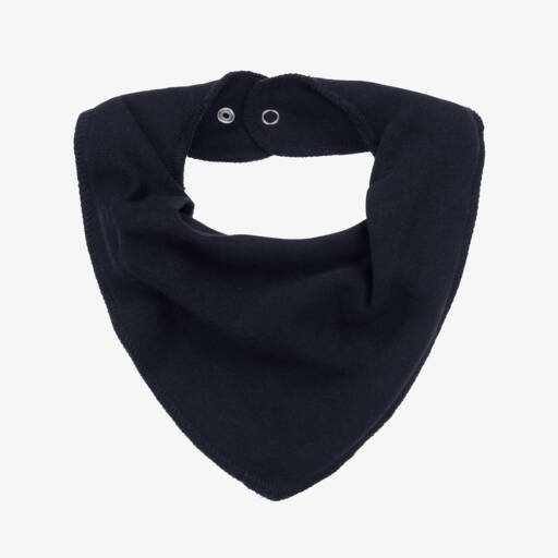 Pippi-Blue Organic Cotton Bandana Baby Bib | Childrensalon Outlet