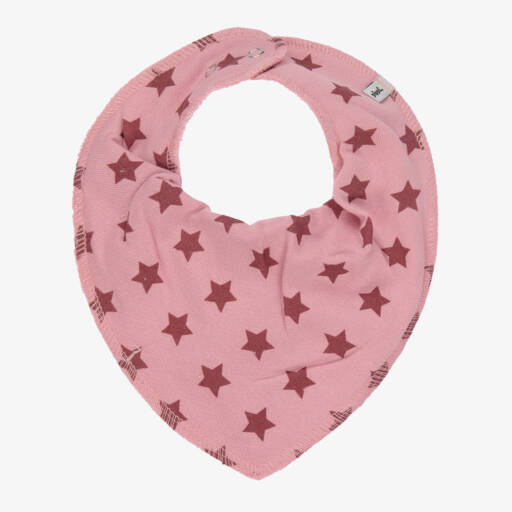 Pippi-Girls Pink Organic Cotton Bandana Baby Bib | Childrensalon Outlet