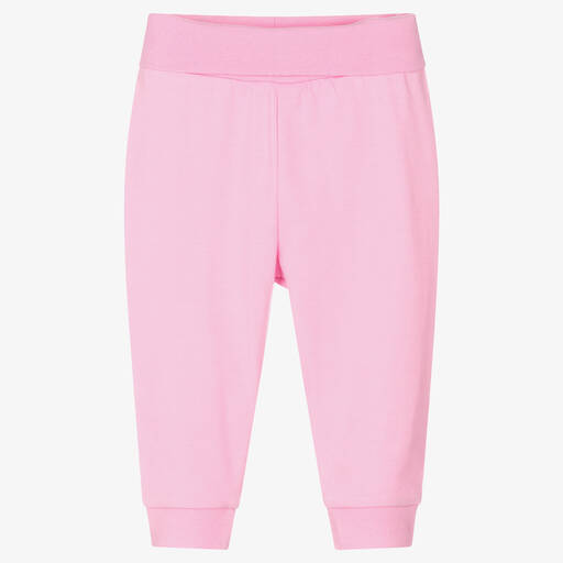 Playshoes-Baby Girls Pink Cotton Trousers | Childrensalon Outlet