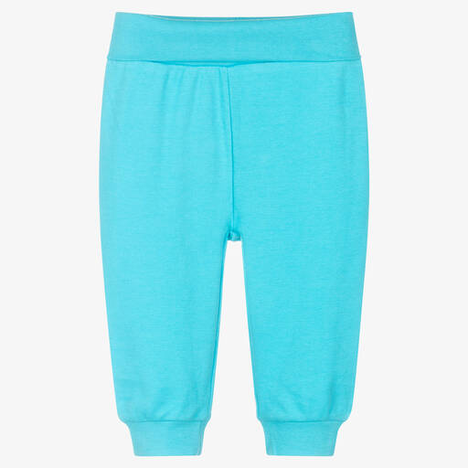 Playshoes-Blue Cotton Jersey Trousers | Childrensalon Outlet