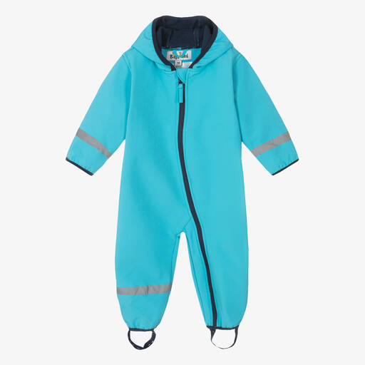 Playshoes-Blue Fleece-Lined Rain Suit | Childrensalon Outlet