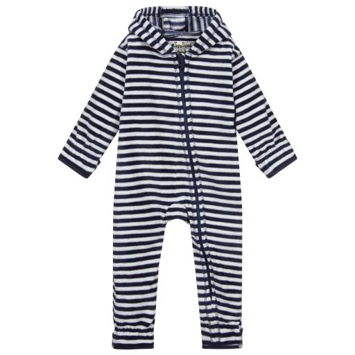 Playshoes-Blue Fleece Pram Suit | Childrensalon Outlet