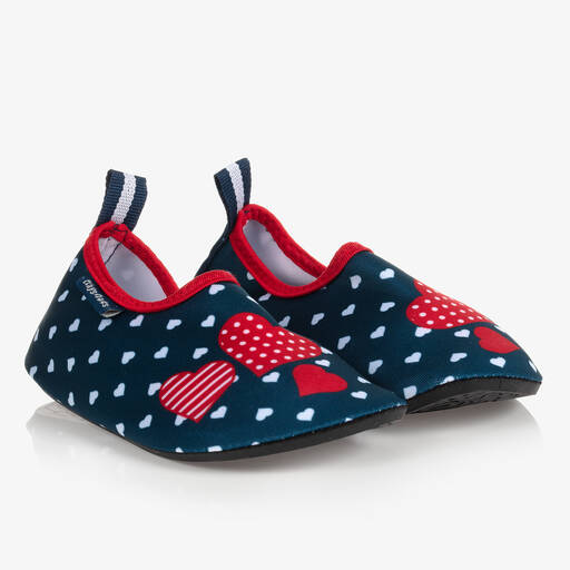 Playshoes-Blue Heart Aqua Shoes (UPF50+) | Childrensalon Outlet