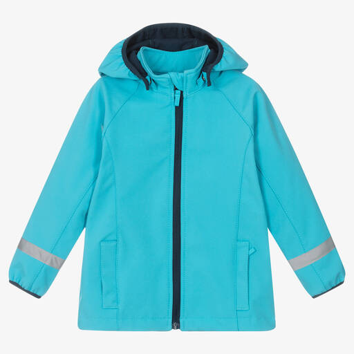 Playshoes-Blue Softshell Rain Jacket | Childrensalon Outlet