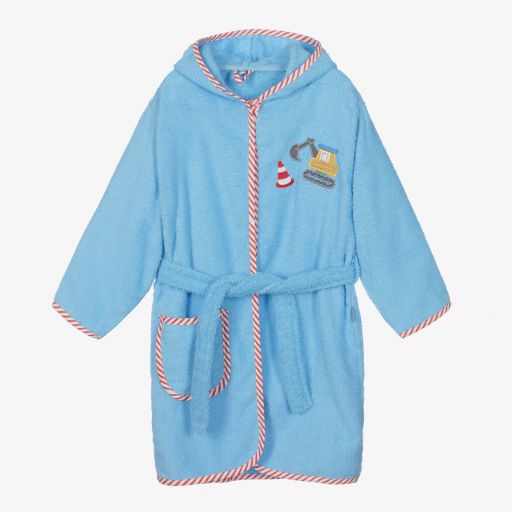 Playshoes-روب حمّام قطن لون أزرق للأولاد | Childrensalon Outlet