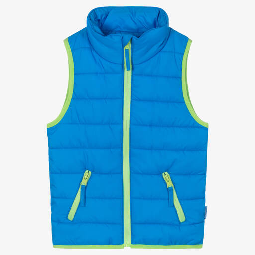 Playshoes-Bright Blue Puffer Gilet | Childrensalon Outlet