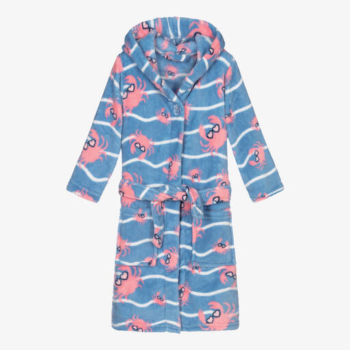 Playshoes-Girls Blue Crab Dressing Gown | Childrensalon Outlet