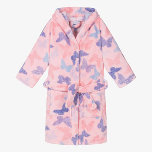 Playshoes-Girls Cosy Pink Butterfly Robe | Childrensalon Outlet