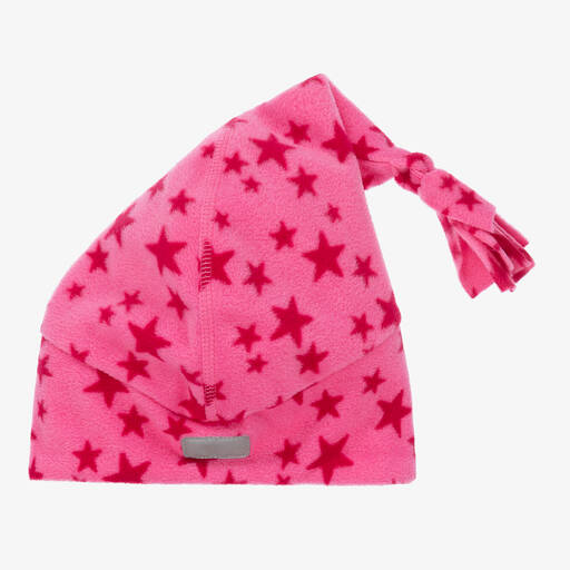 Playshoes-Girls Pink Star Fleece Hat | Childrensalon Outlet