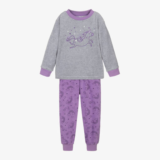 Playshoes-Girls Unicorn Towelling Sleepwear | Childrensalon Outlet